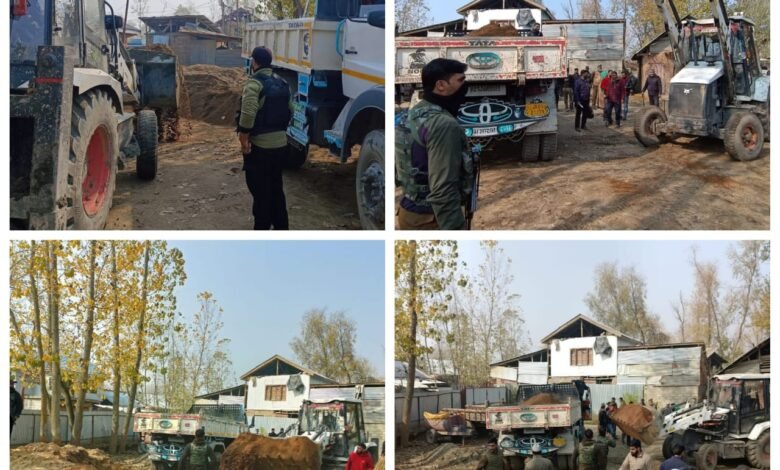 Illegal Mining Of Minerals Police Along With Civil Administration